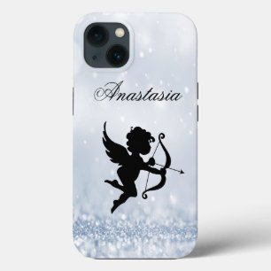 Funda Para iPhone 13 Increíble, Guay, Baby Blue Sparkly Cupido