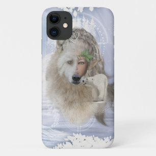 Funda Para iPhone 11 Increíble lobo de polares con hada,