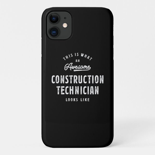 Funda De Case-Mate Para iPhone Increíble Técnico De Construcción (Reverso)