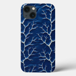 Funda Para iPhone 13 Indigo Branch Texture iPhone Case Design