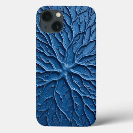 Funda Para iPhone 13 Indigo Branch Texture iPhone Case Protective Art