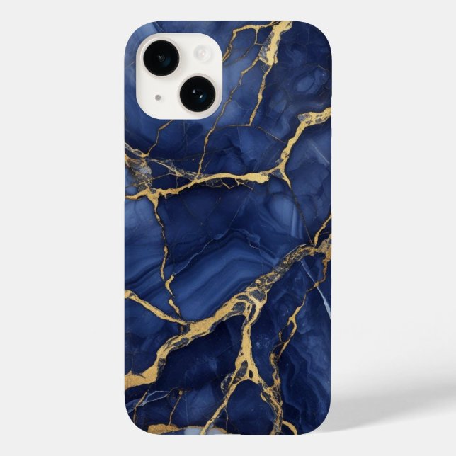 Funda De Case-Mate Para iPhone Indigo Marble (Reverso )