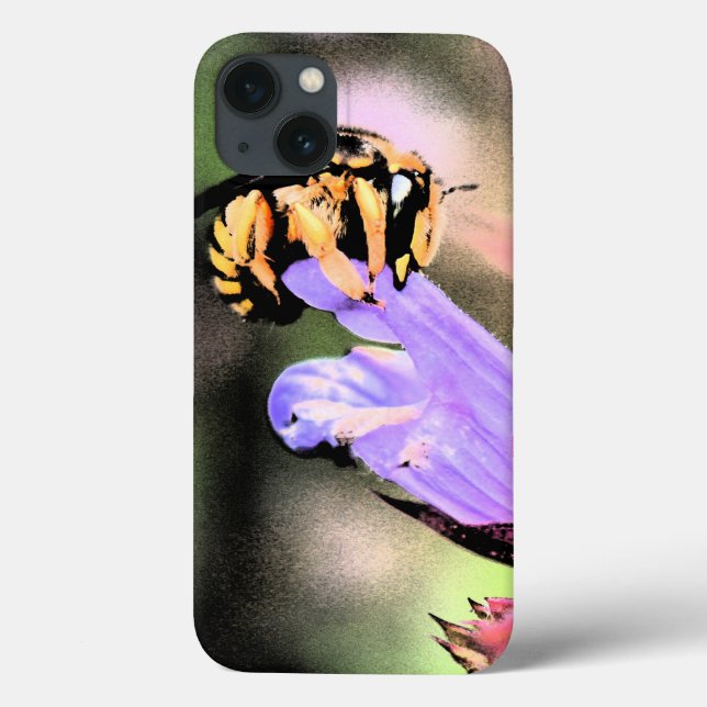 Funda De Case-Mate Para iPhone Infección de abejas y flor (Reverso)