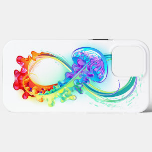 Funda Para iPhone 13 Pro Max Infinidad con las medusas del arcoiris