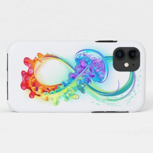 Funda Para iPhone 11 Infinidad con las medusas del arcoiris