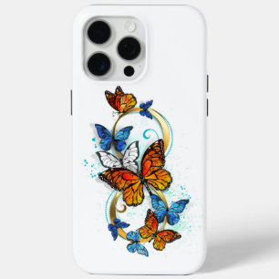 Funda Para iPhone 15 Pro Max Infinidad de Mariposas Monarca