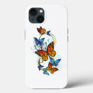 Funda Para iPhone 13 Infinidad de Mariposas Monarca