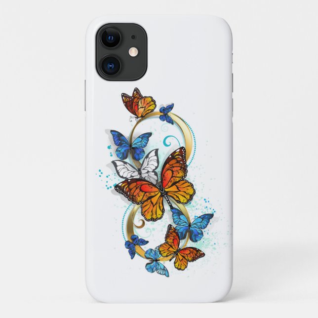 Funda De Case-Mate Para iPhone Infinidad de Mariposas Monarca (Reverso)