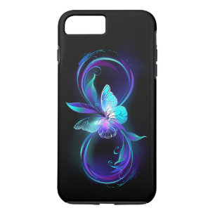 Funda Para iPhone 8 Plus/7 Plus Infinito brillante con mariposa mágica