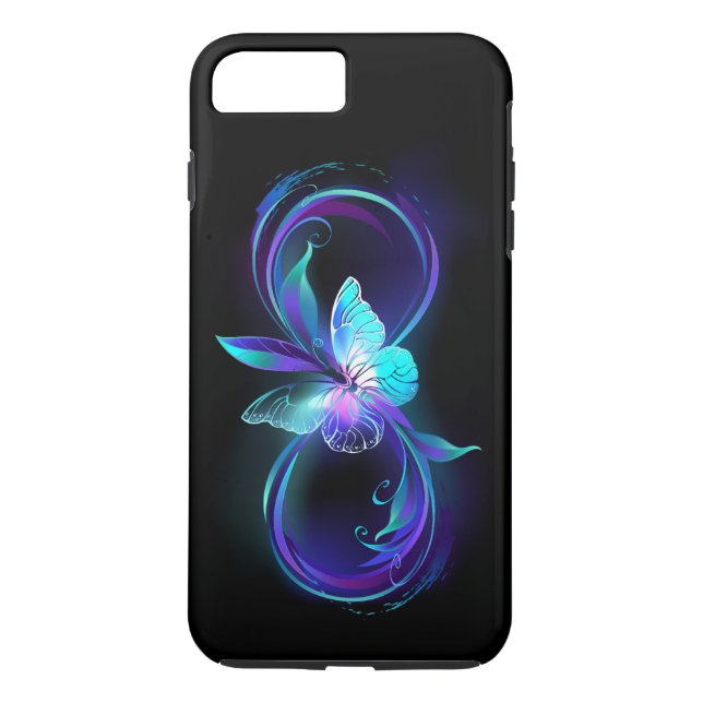 Funda De Case-Mate Para iPhone Infinito brillante con mariposa mágica (Reverso)