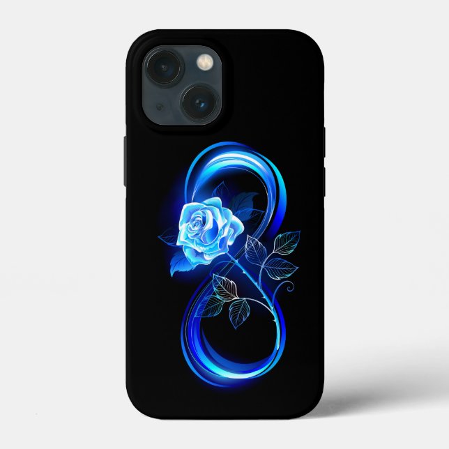 Funda De Case-Mate Para iPhone Infinito brillante con rosa azul (Reverso )