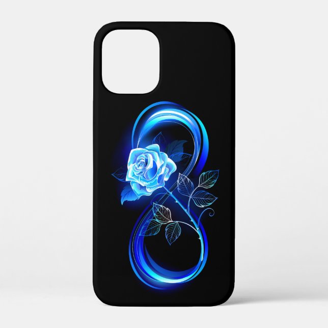 Funda De Case-Mate Para iPhone Infinito brillante con rosa azul (Reverso )