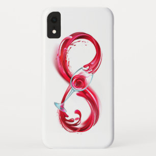 Funda Para iPhone XR Infinito con vino Rojo