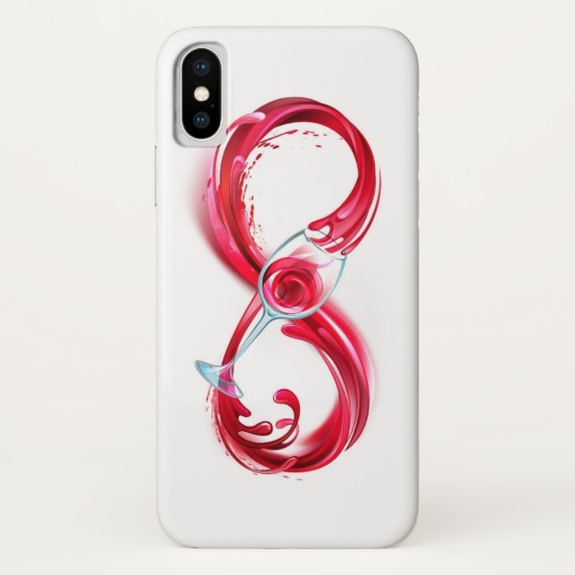 Funda De Case-Mate Para iPhone Infinito con vino Rojo (Reverso)