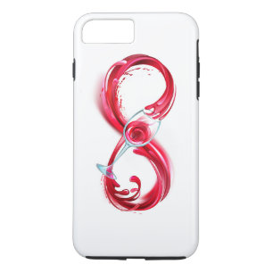Funda Para iPhone 8 Plus/7 Plus Infinito con vino Rojo