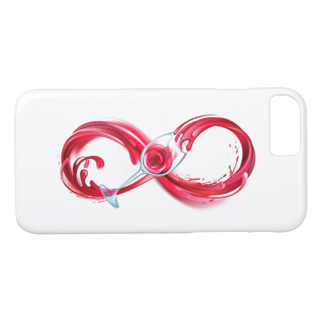 Funda De Case-Mate Para iPhone Infinito con vino Rojo (Reverso (horizontal))