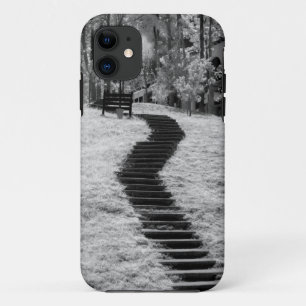 Funda Para iPhone 11 Infrarrojo de árboles edificios y senderos en Las