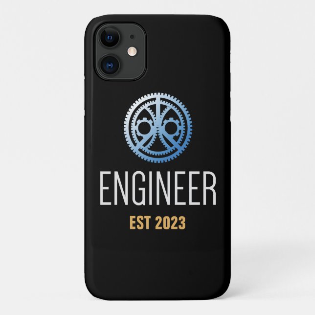 Funda De Case-Mate Para iPhone Ingeniero creado, Personalizado de licenciado en i (Reverso)