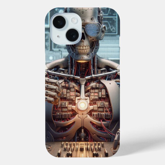 Funda De Case-Mate Para iPhone Ingeniero de robots (Reverso )