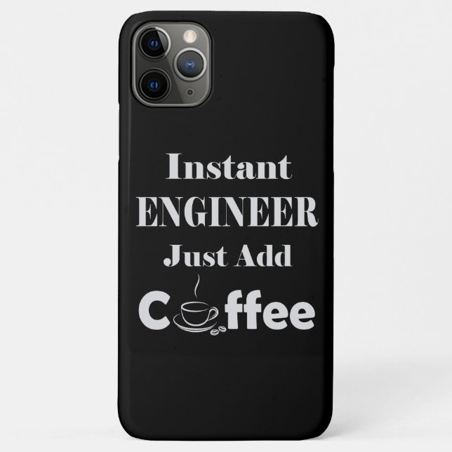 Funda De Case-Mate Para iPhone Ingeniero instantáneo simplemente agrega café (Reverso)