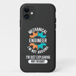 Funda Para iPhone 11 Ingeniero Mecánico Gracioso, Ingeniería Mecánica