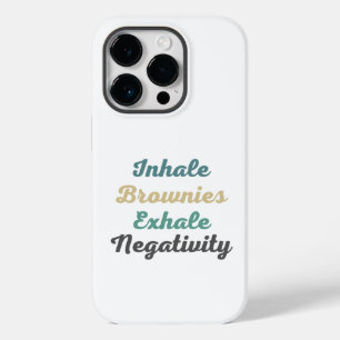 Funda Para iPhone 14 Pro De Case-Mate Inhale Brownies Exhale Negatividad Estuche de telé