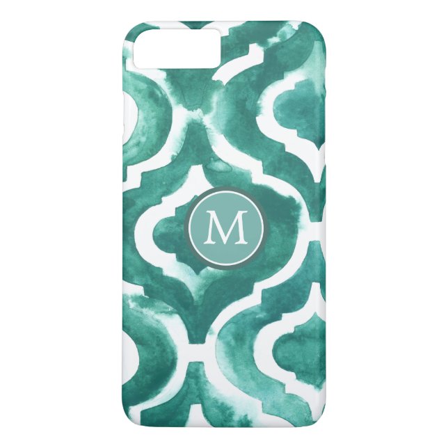 Funda De Case-Mate Para iPhone Inicial | Aquamarine Motif IV (Reverso)