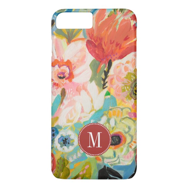 Funda De Case-Mate Para iPhone Inicial | Floral de jardín secreto III (Reverso)