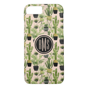 Funda Para iPhone 8/7 Inicial   Oasis interior   Patrón de líneas de pla