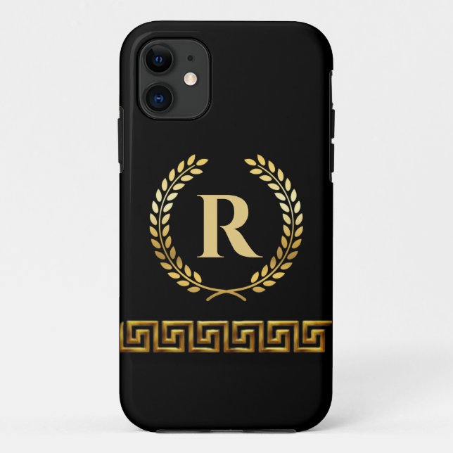 Funda De Case-Mate Para iPhone Inicial personalizada griega (Reverso)