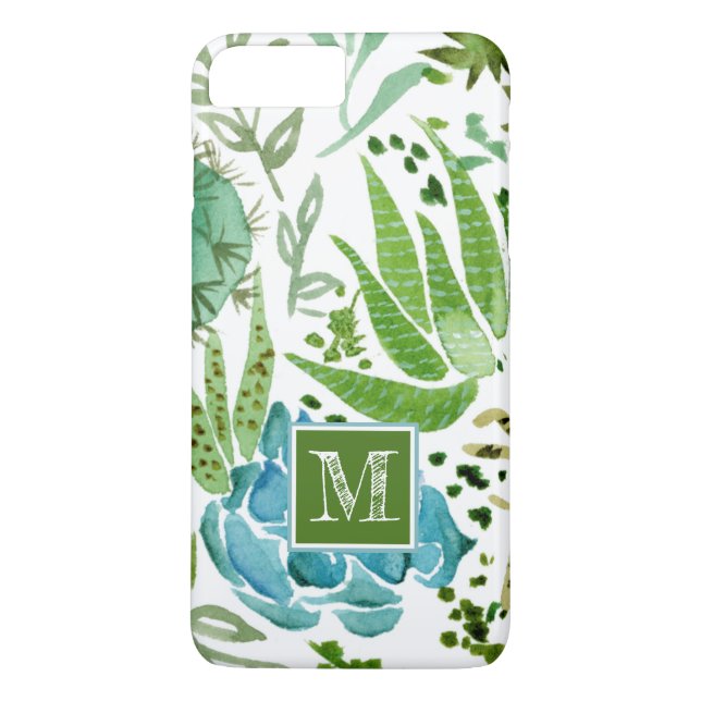Funda De Case-Mate Para iPhone Inicial | Suculento campo I (Reverso)