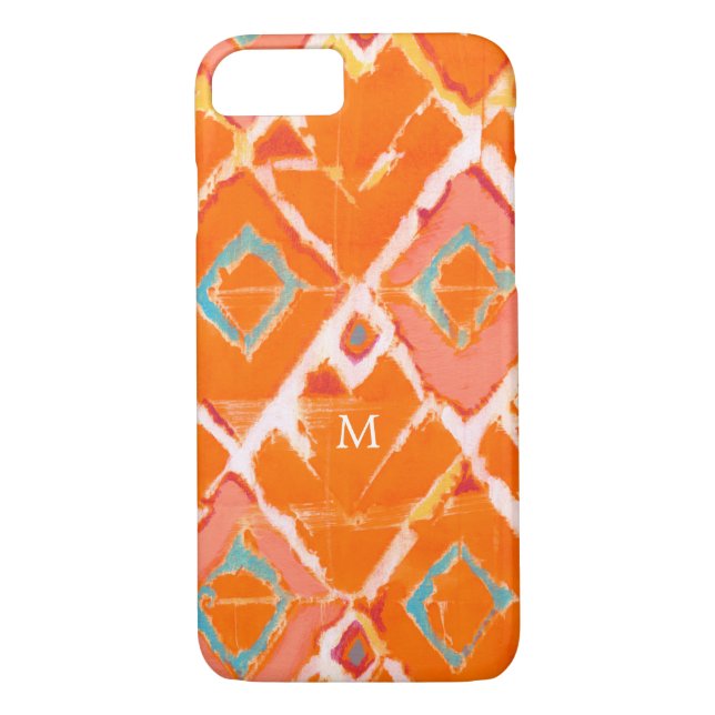 Funda De Case-Mate Para iPhone Inicial | Tribal II Naranja (Reverso)