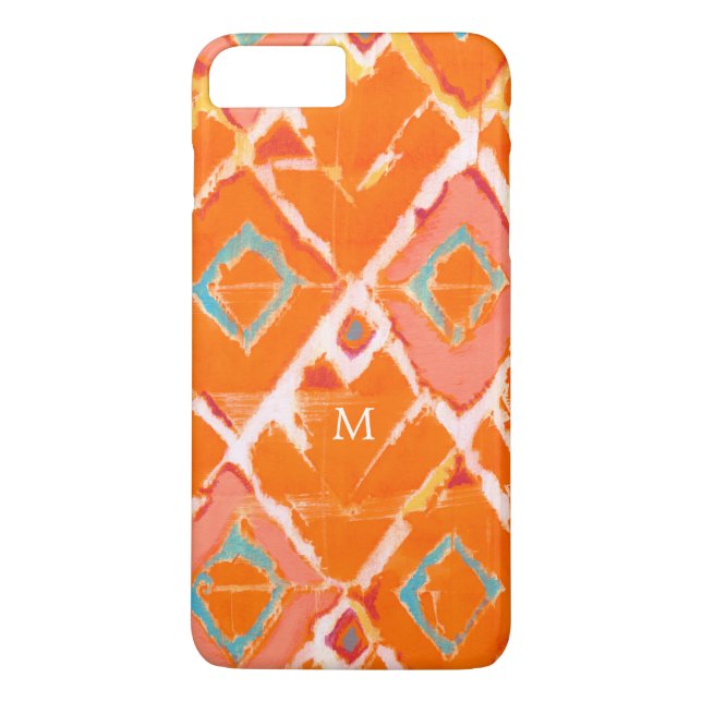 Funda De Case-Mate Para iPhone Inicial | Tribal II Naranja (Reverso)