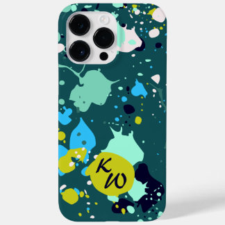 Funda Para iPhone 14 Pro Max De Case-Mate Iniciales de la bandeja de pintura verde de Guay