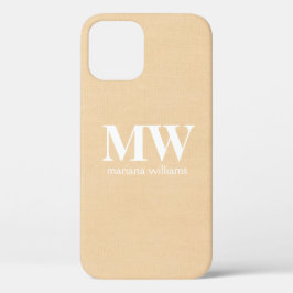 Funda Para iPhone 12 Iniciales de monograma nombre
