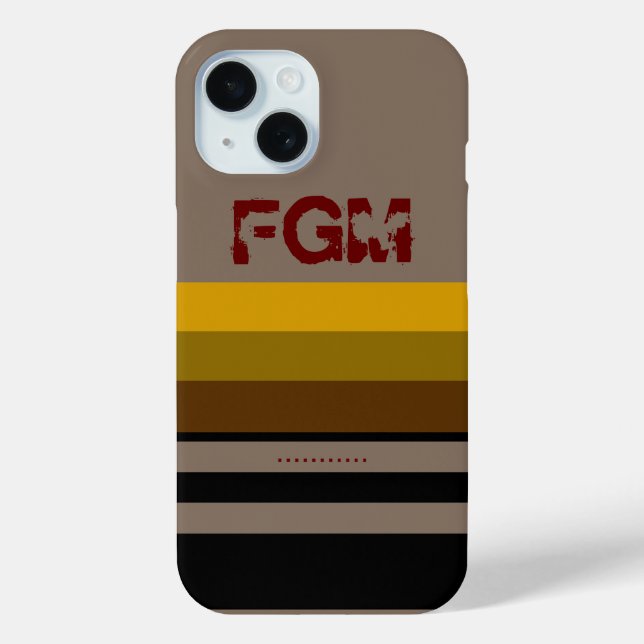 Funda De Case-Mate Para iPhone Iniciales de nombres de bandas (Reverso )