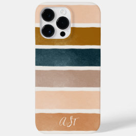 Funda Para iPhone 14 Pro Max De Case-Mate iniciales de rayas de tierra pintadas con bonito m