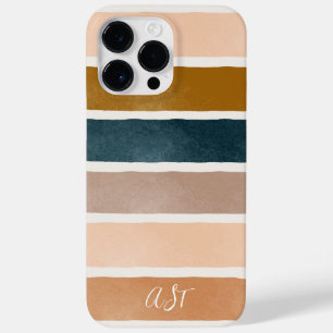 Funda Para iPhone 14 Pro Max De Case-Mate iniciales de rayas de tierra pintadas con bonito m