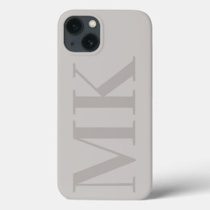 Funda Para iPhone 13 Iniciales minimalistas de piedra de dos tonos mode