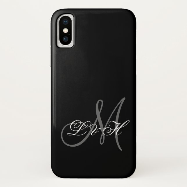Funda De Case-Mate Para iPhone Iniciales monográficas manuscritas Personalizados  (Reverso)