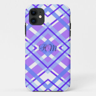 Funda Para iPhone 11 Iniciales púrpuras del personalizado del monogram