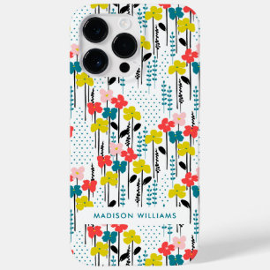 Funda Para iPhone 14 Pro Max De Case-Mate Inscripción editable Flores Funda-Mate Minimalista