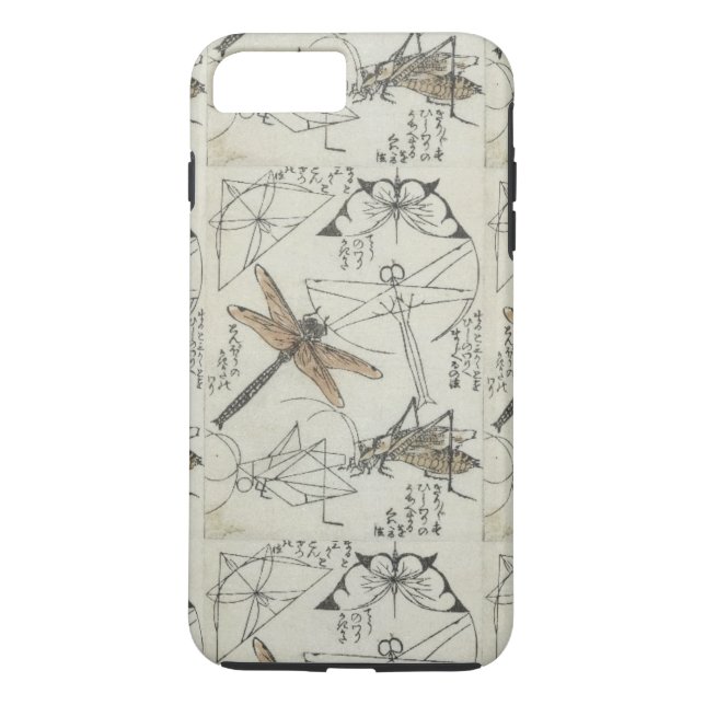 Funda De Case-Mate Para iPhone Insectos de Katsushika Hokusai (Reverso)