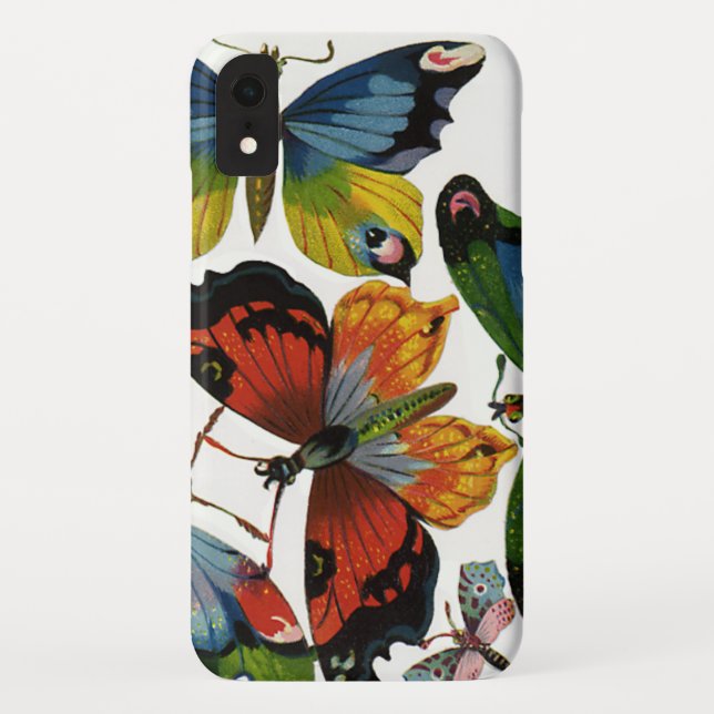 Funda De Case-Mate Para iPhone Insectos o insectos vintage, mariposas hermosas (Reverso)