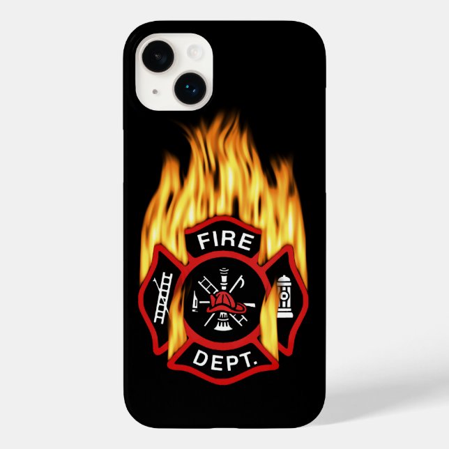 Funda De Case-Mate Para iPhone Insignia de inflexión del Departamento de Bomberos (Reverso )