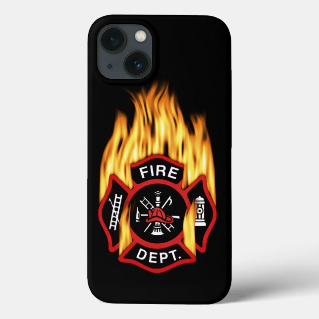 Funda De Case-Mate Para iPhone Insignia de inflexión del Departamento de Bomberos (Reverso)