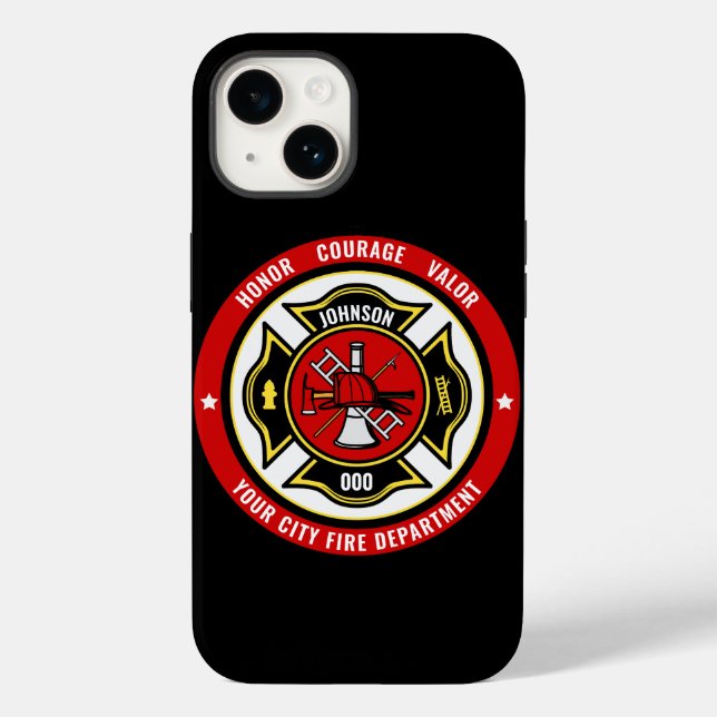 Funda De Case-Mate Para iPhone Insignia del Departamento de Bomberos de Rescate d (Reverso )