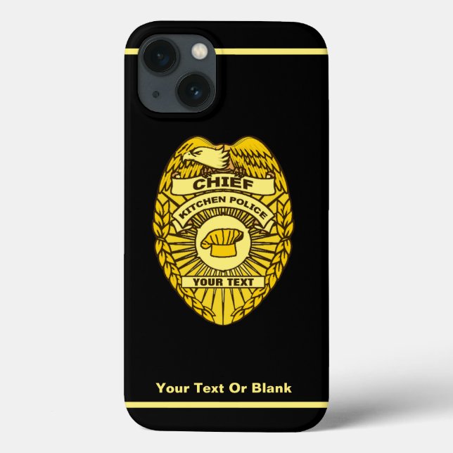 Funda De Case-Mate Para iPhone Insignia Del Jefe De La Policía De Cocina (Reverso)