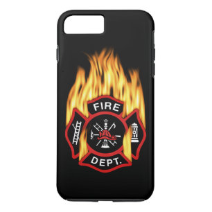 Funda Para iPhone 8 Plus/7 Plus Insignia llameante del cuerpo de bomberos