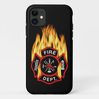 Funda Para iPhone 11 Insignia llameante del cuerpo de bomberos